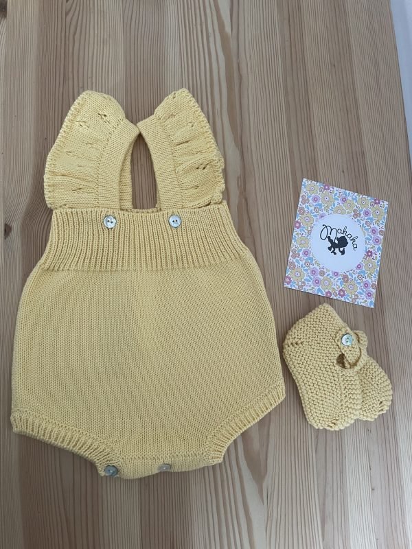 Conjunto cotton menina | amarelo
